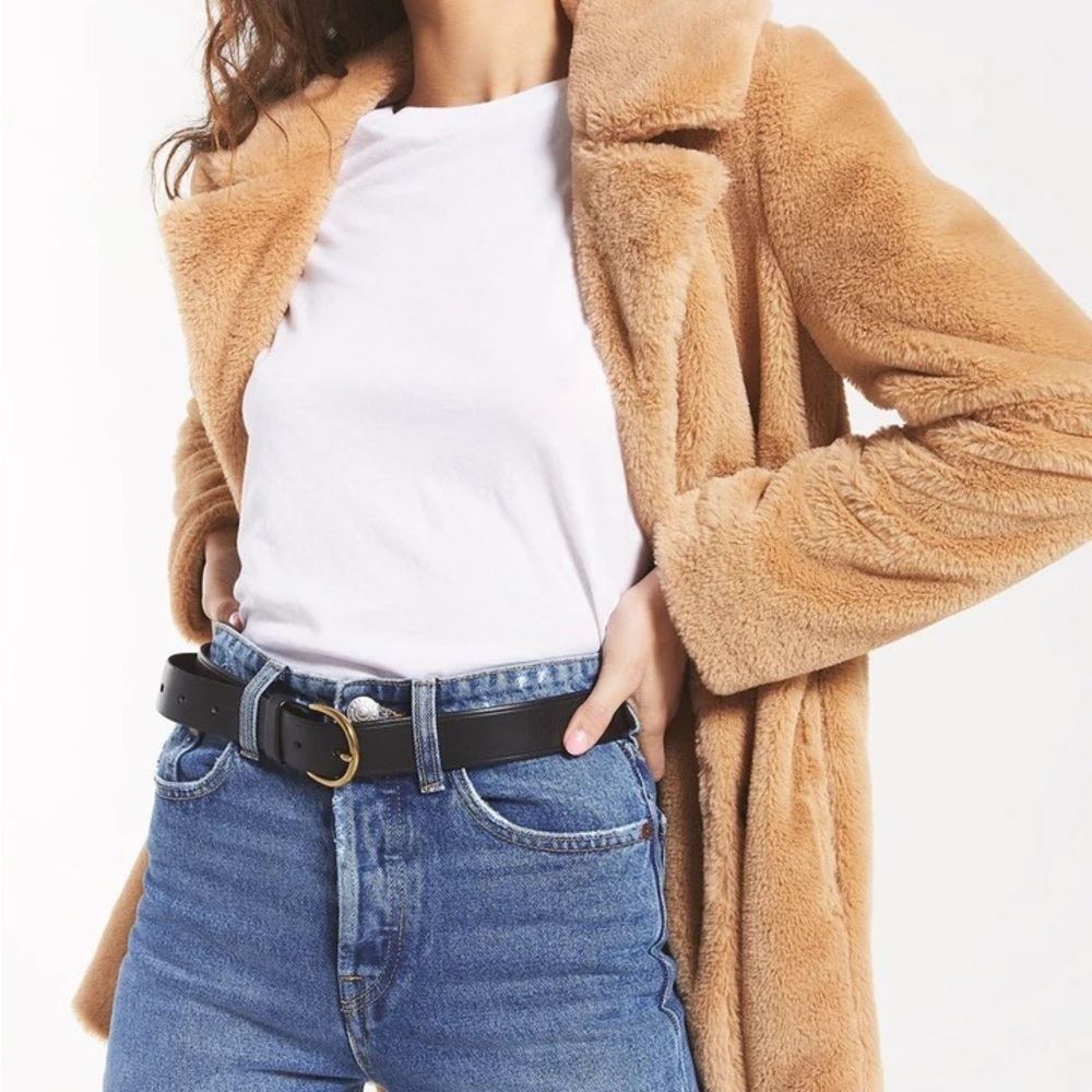 NWOT Z Supply Caramel Faux Fur Teddy Coat - Size XS